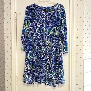 Brand New Attitudes by Renee Butterfly Tunic Hi-Lo Hem. Size 1X